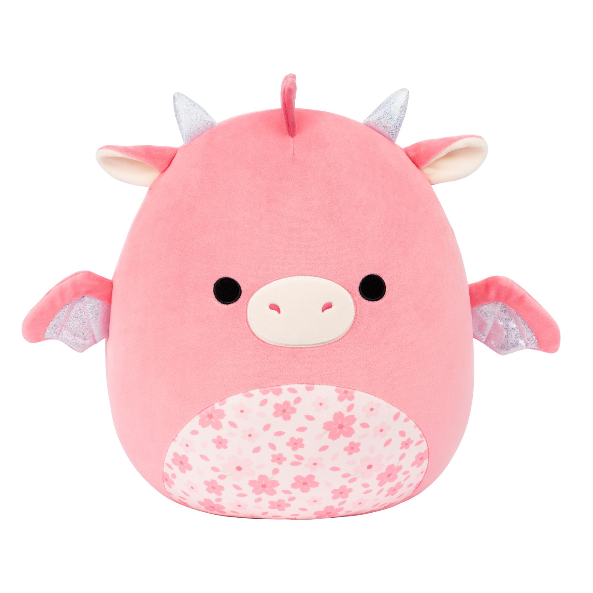 14-Inch Aegi the Pink Dragon with Sakura Print Belly