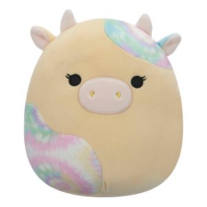 12-Inch Rina the Yellow Cow with Tie Dye Spots