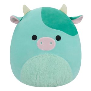 14-Inch Seamus the Green Cow with Fuzzy Belly